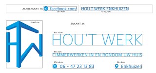 Hou'T Werk-Belettering auto